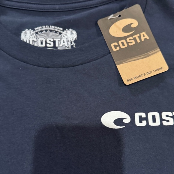 Costa Men's Deep Blue Short Sleeve Tee - Picture 2 of 3